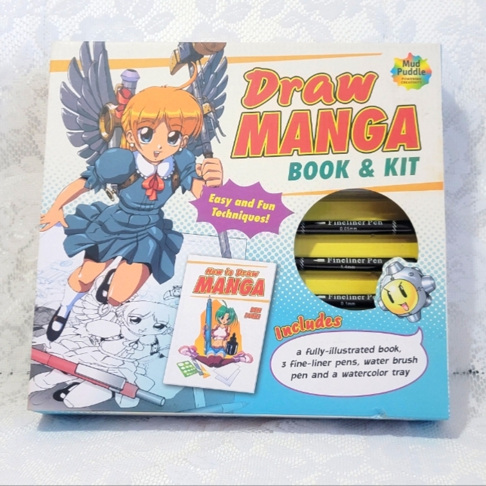 Draw Manga Book & Kit Easy and Fun Techniques Fully Illustrated Book